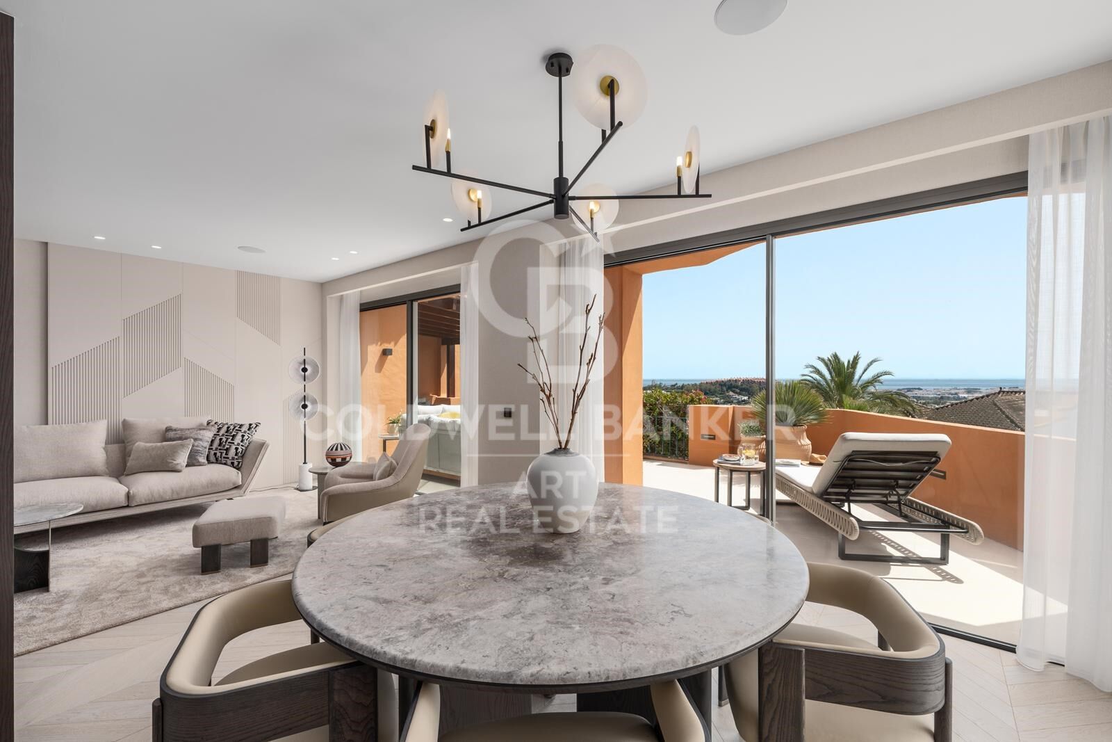 Elegante apartamento de 4 dormitorios con vistas panorámicas en Les Belvederes, Nueva Andalucía