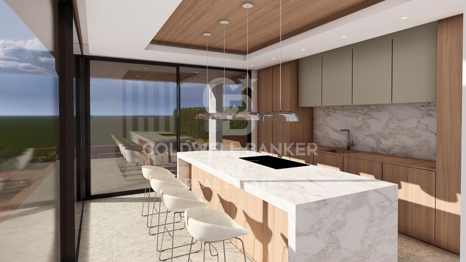 Villa de lujo moderna con impresionantes vistas al mar y al golf, Los Flamingos, Benahavís