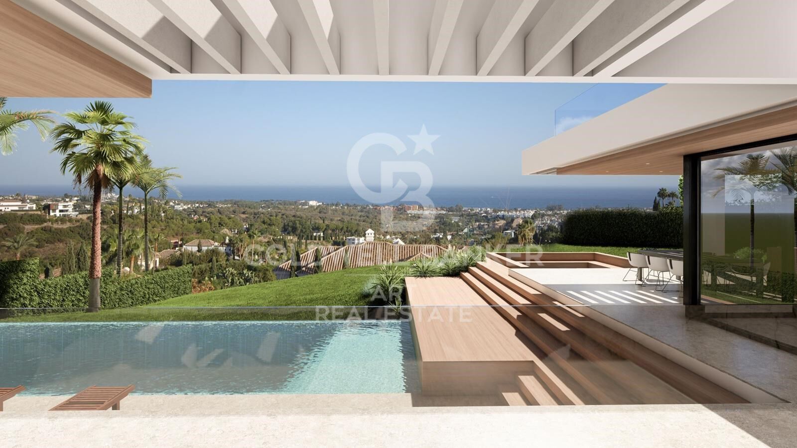 Villa de luxe moderne avec vue imprenable sur la mer et le golf, Los Flamingos, Benahavís