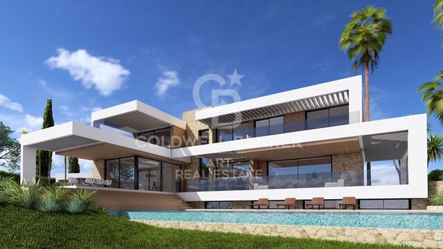 Moderne Luxusvilla mit atemberaubendem Meer- und Golfblick, Los Flamingos, Benahavís