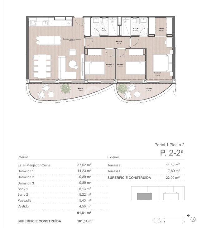 Neubauprojekt in Mataró mit Meerblick