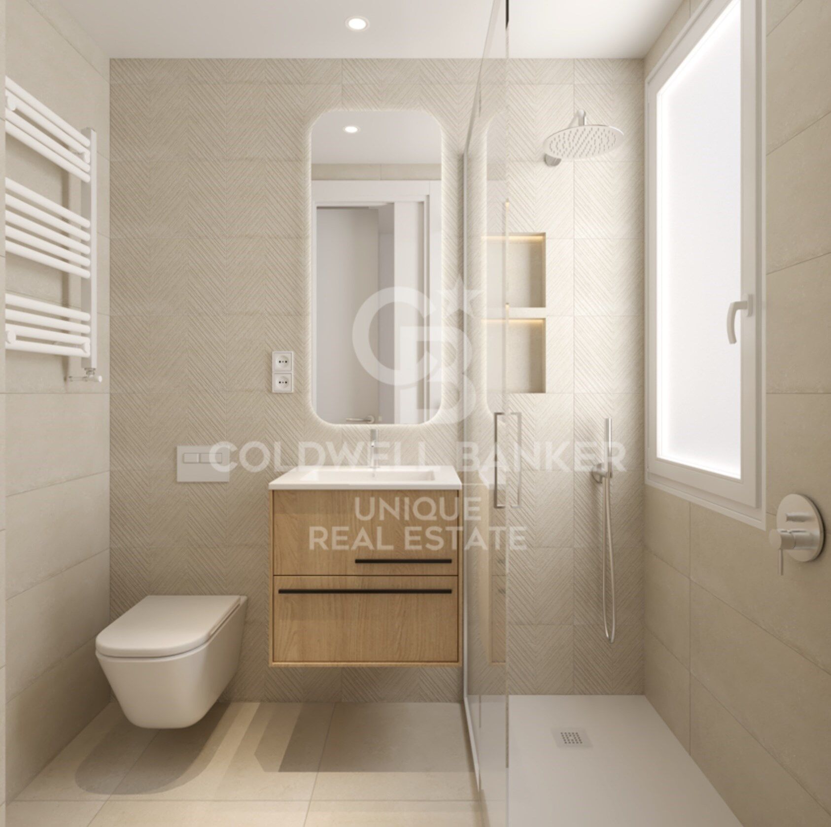 Piso exterior a estrenar de 2 habitaciones y 2 baños en Lista, Madrid