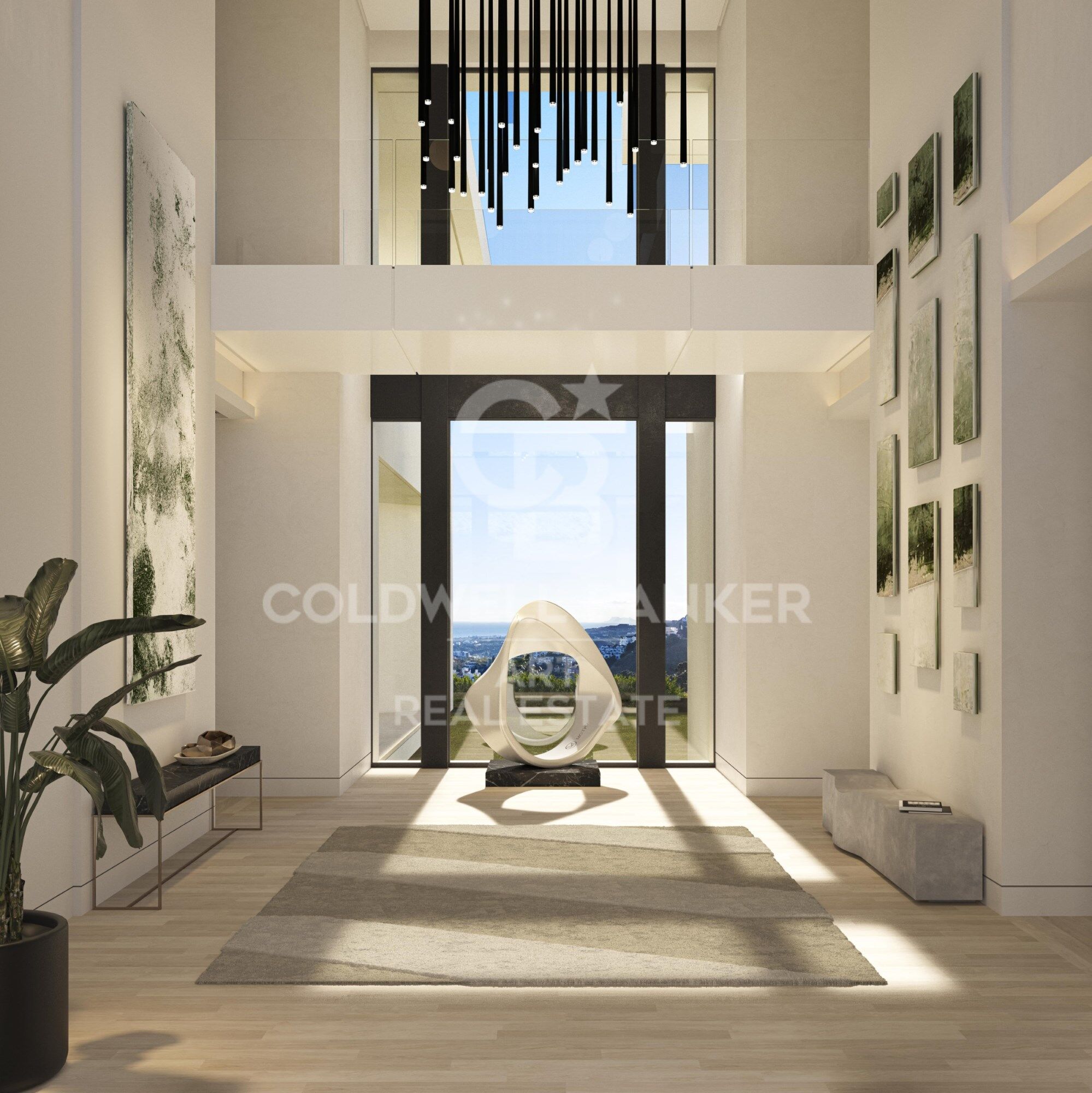 Stunning designer villa in the heart of El Madroñal, with spectacular panoramic views of the Mediterranean Sea