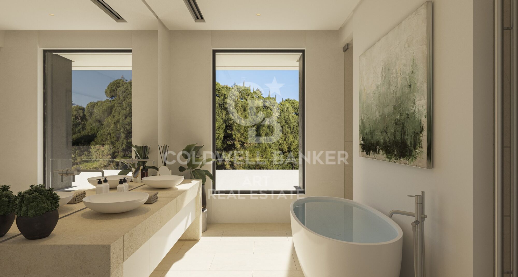Stunning designer villa in the heart of El Madroñal, with spectacular panoramic views of the Mediterranean Sea