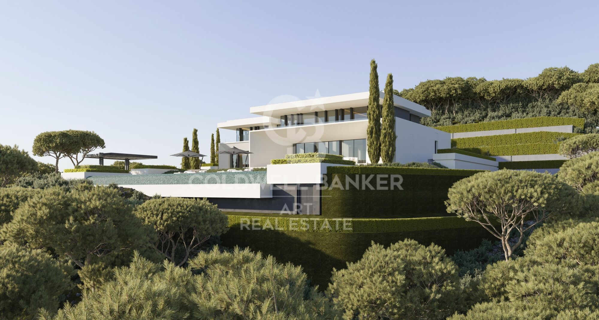 Beeindruckende Designervilla im Herzen von El Madroñal mit spektakulärem Panoramablick auf das Mittelmeer