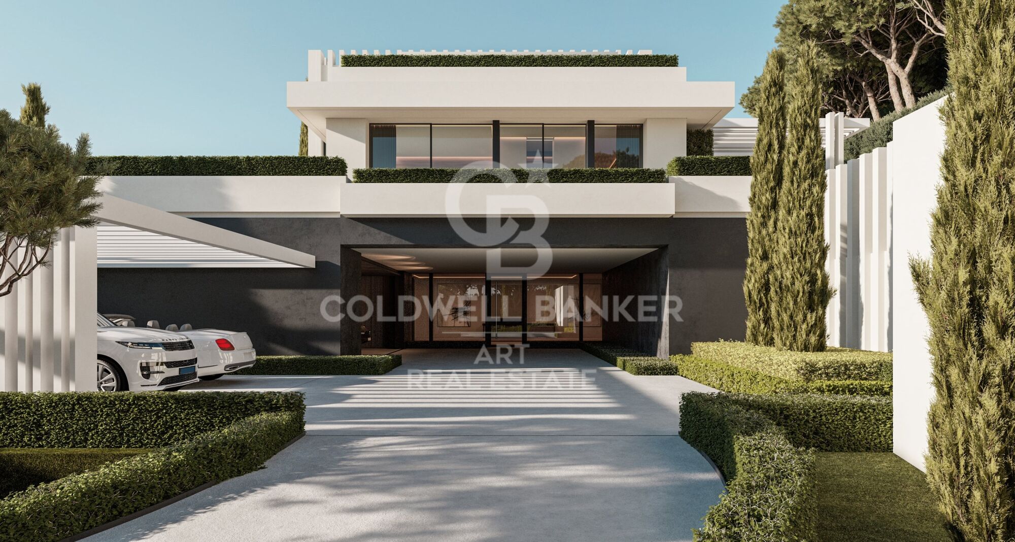 Exklusive Designervilla mit Ausrichtung zum Mittelmeer in El Madroñal