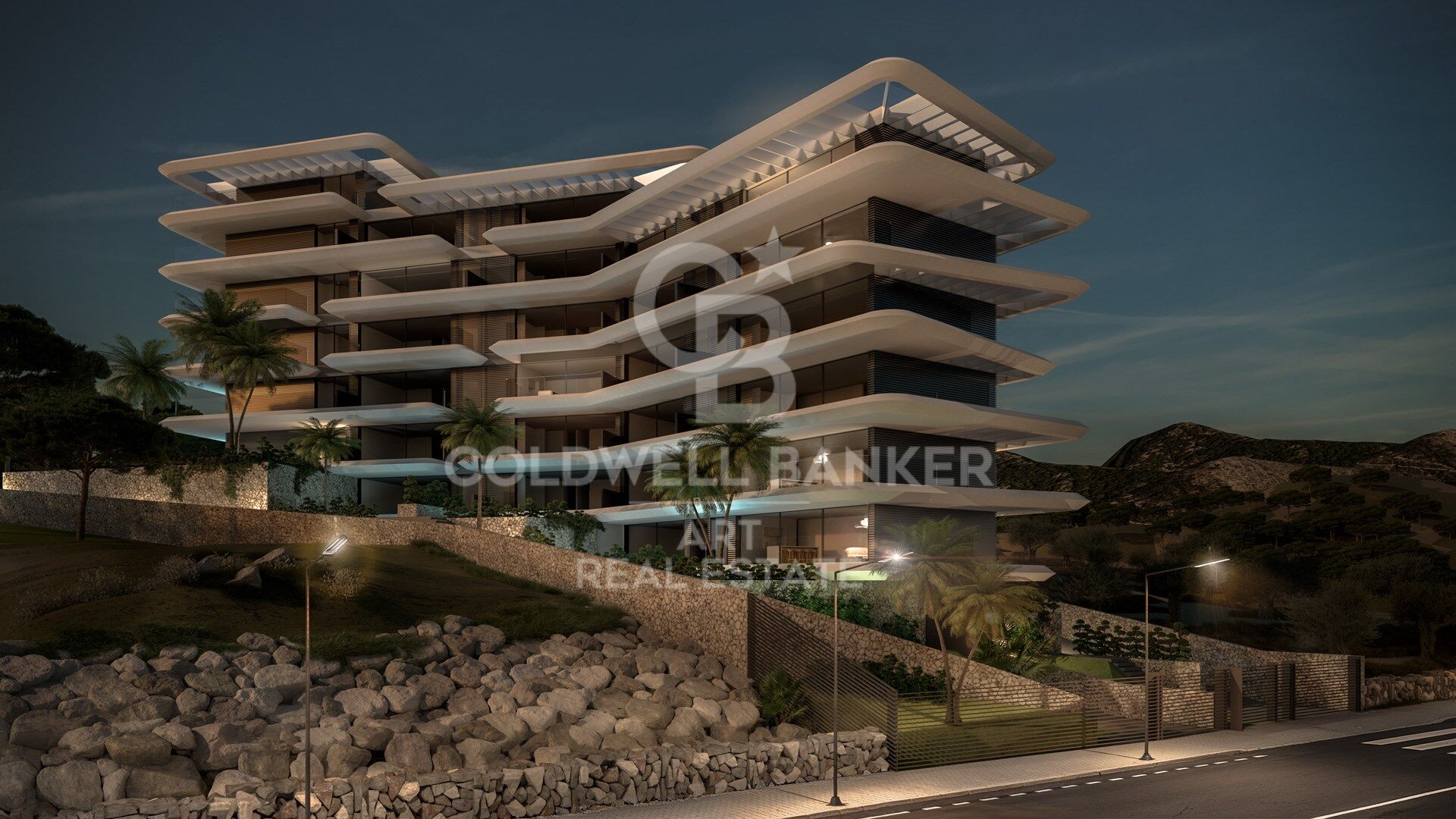 Logements design avec vue panoramique sur la mer à Estepona