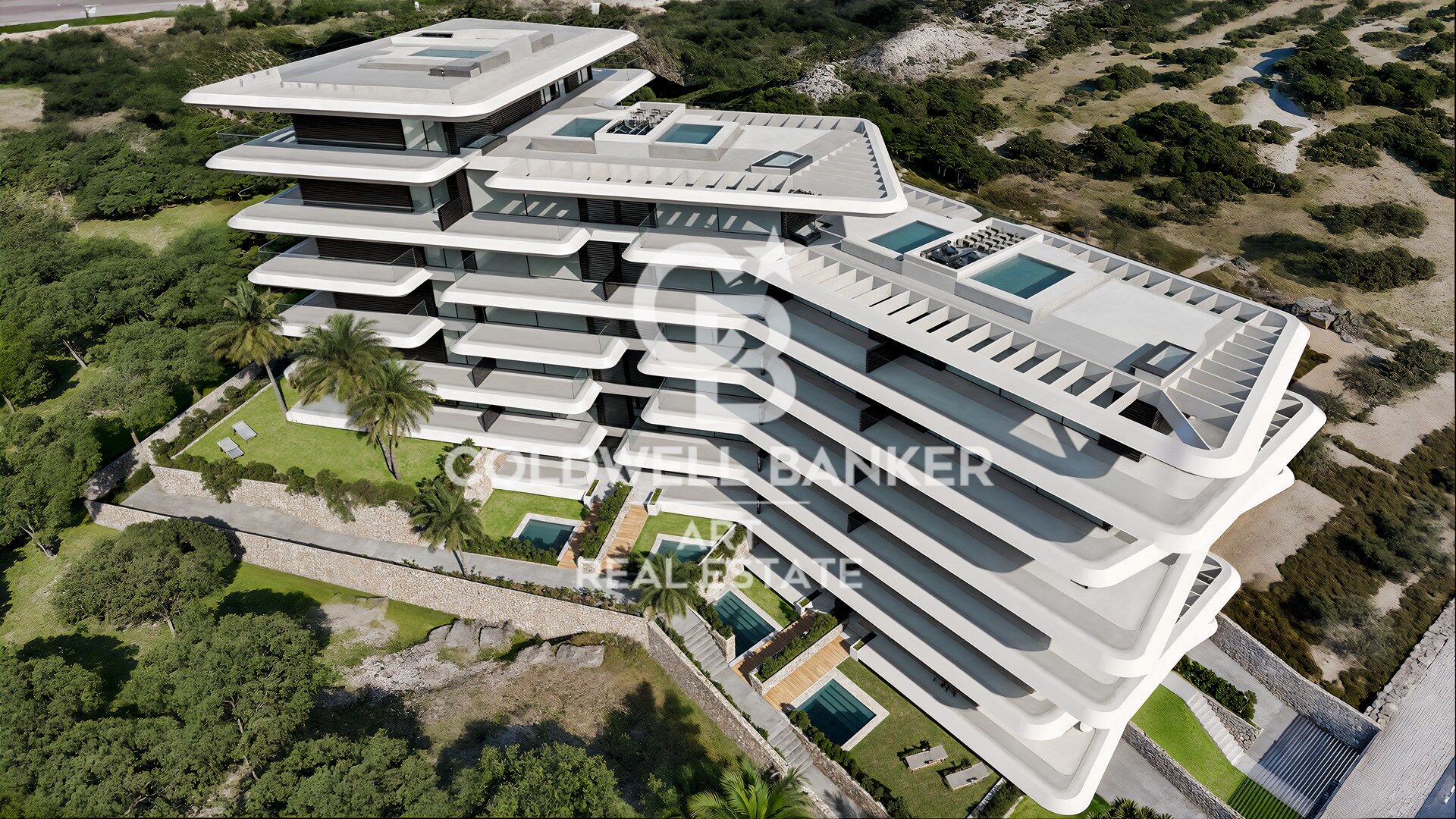 Logements design avec vue panoramique sur la mer à Estepona