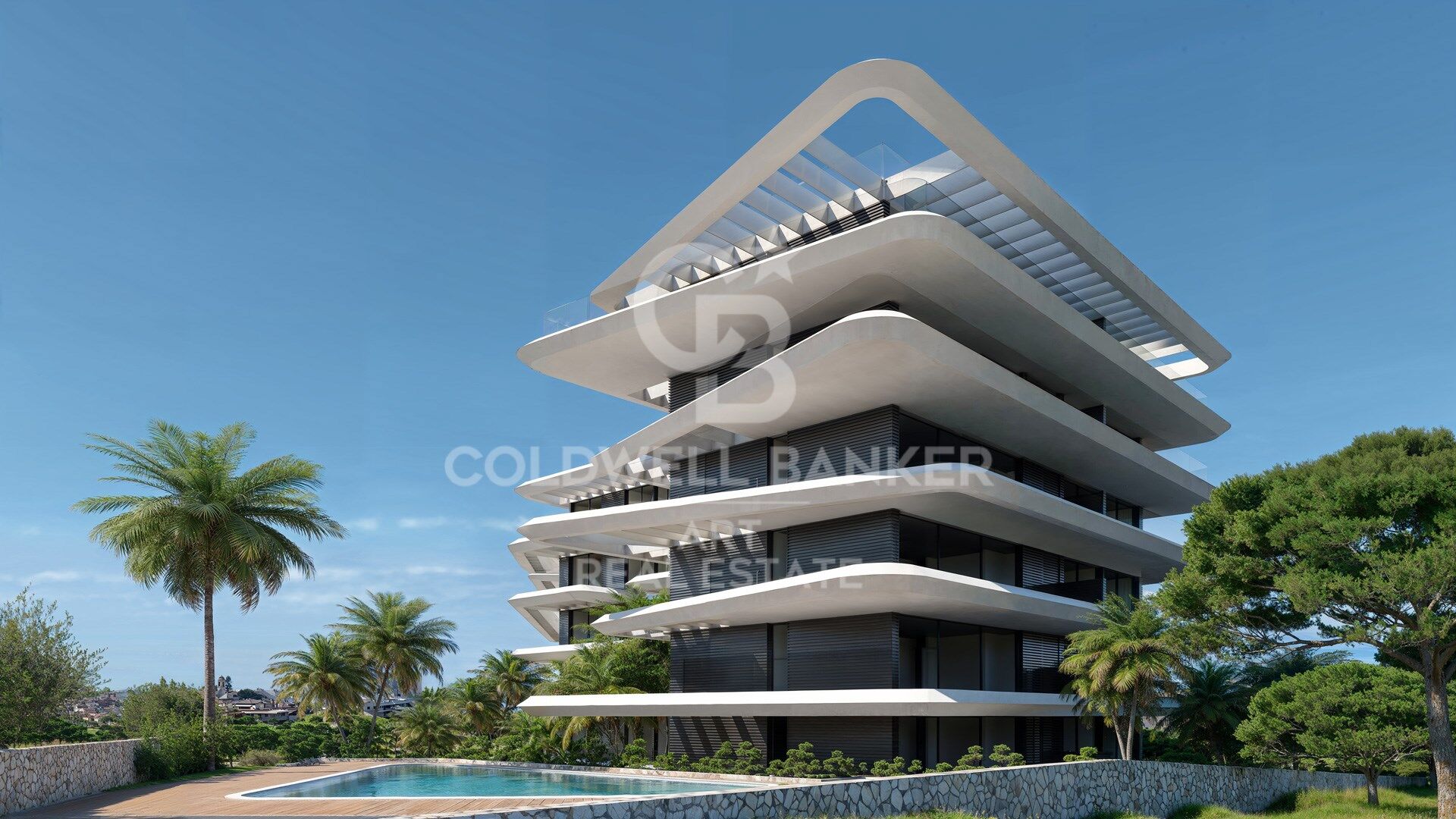 Logements design avec vue panoramique sur la mer à Estepona