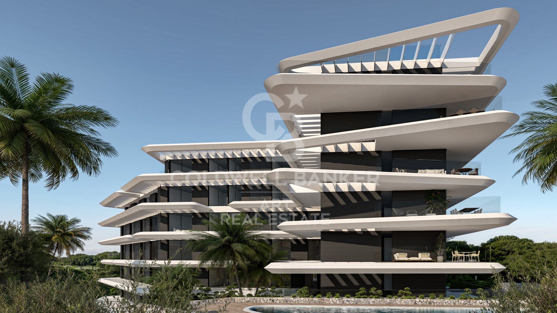 Logements design avec vue panoramique sur la mer à Estepona