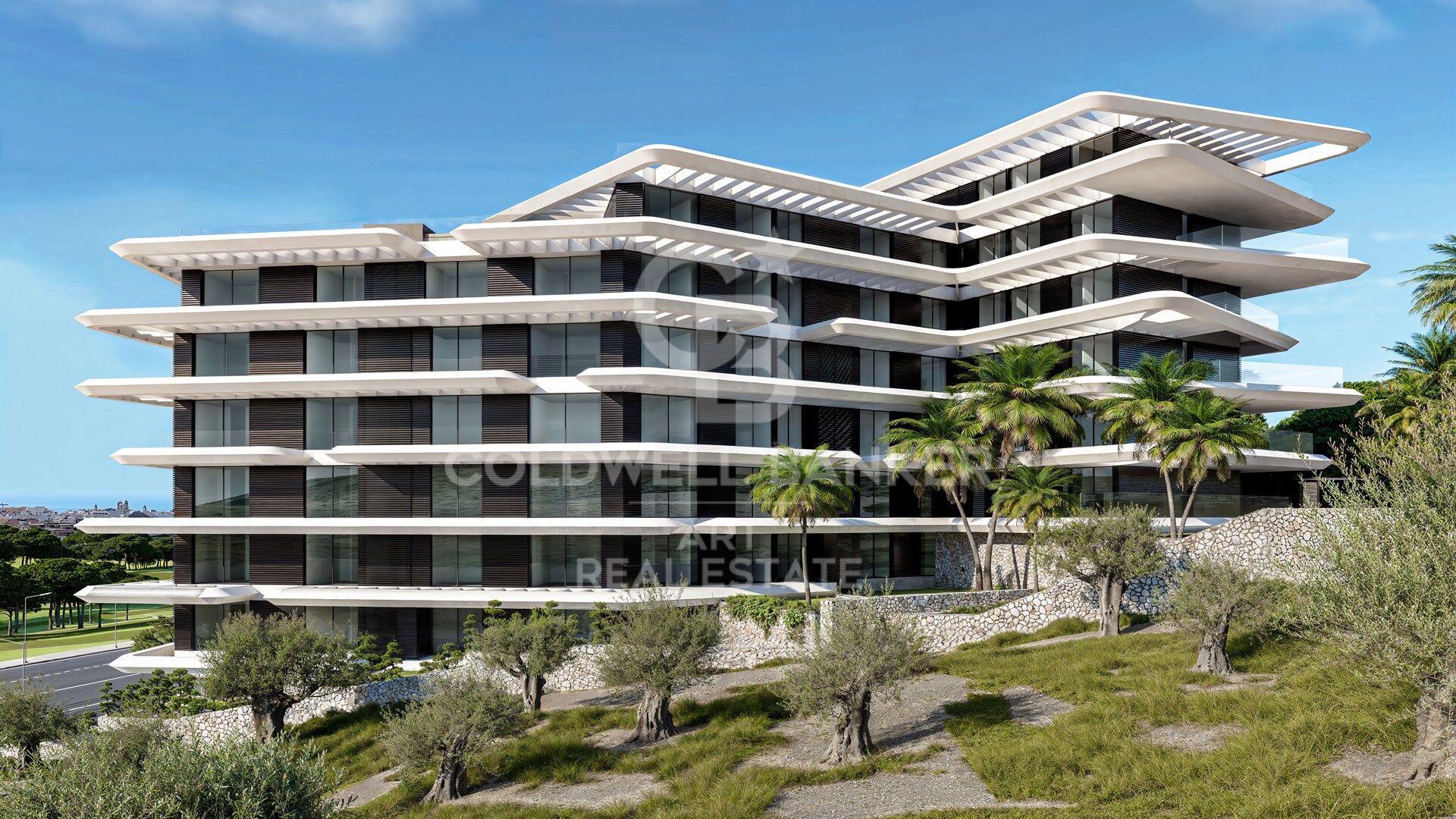 Logements design avec vue panoramique sur la mer à Estepona