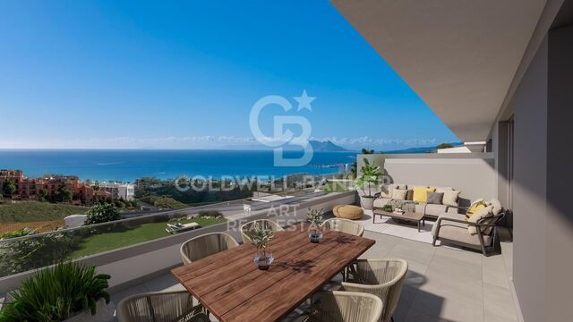New build apartments with large terraces in Manilva