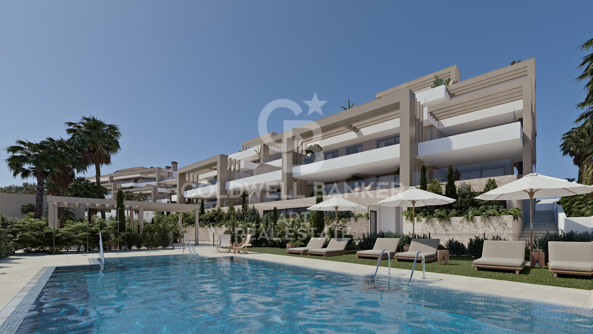 Apartamentos y áticos de 2 y 3 dormitorios con vistas en Estepona