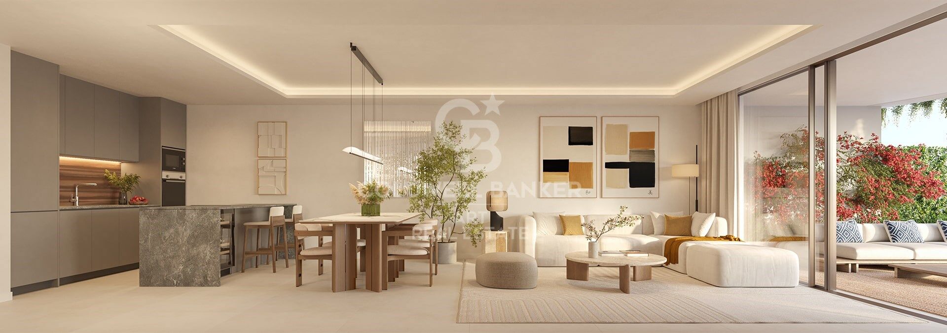 Apartamentos de 3 dormitorios con vistas al mar en Torremuelle, Benalmádena