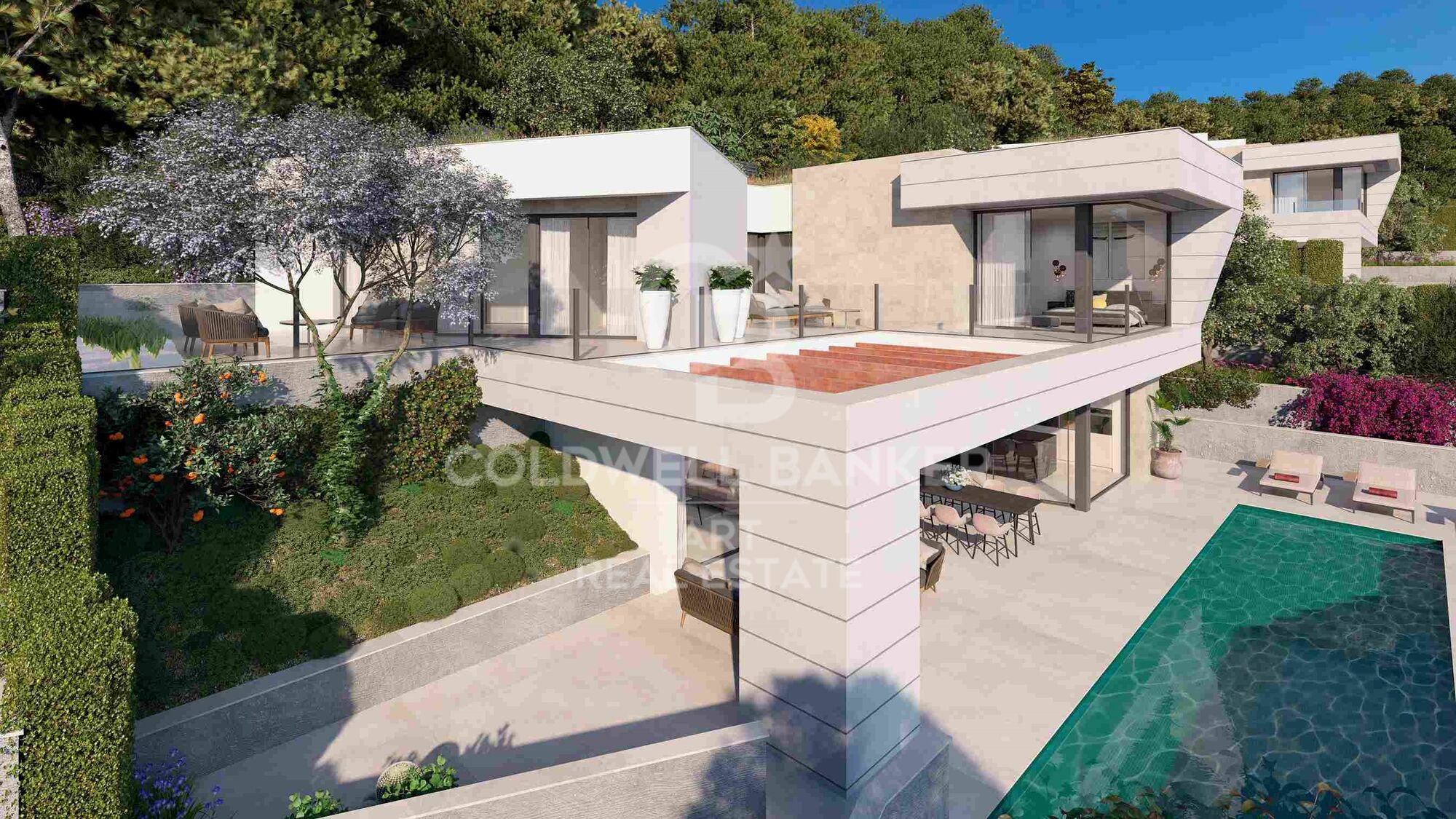 Villas modernas con 4-5 dormitorios con vistas al mar en Málaga Este
