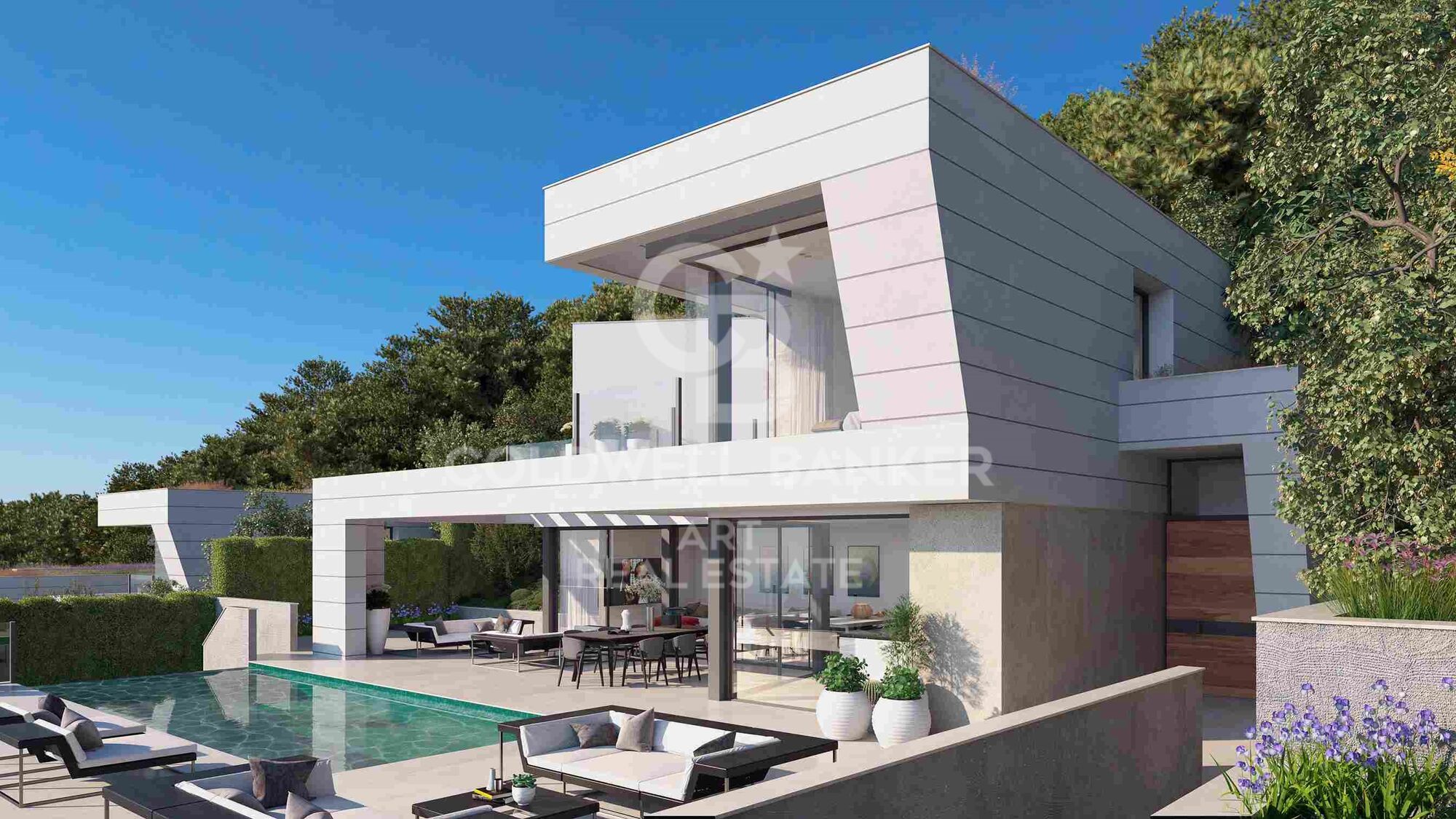 Villas modernas con 4-5 dormitorios con vistas al mar en Málaga Este