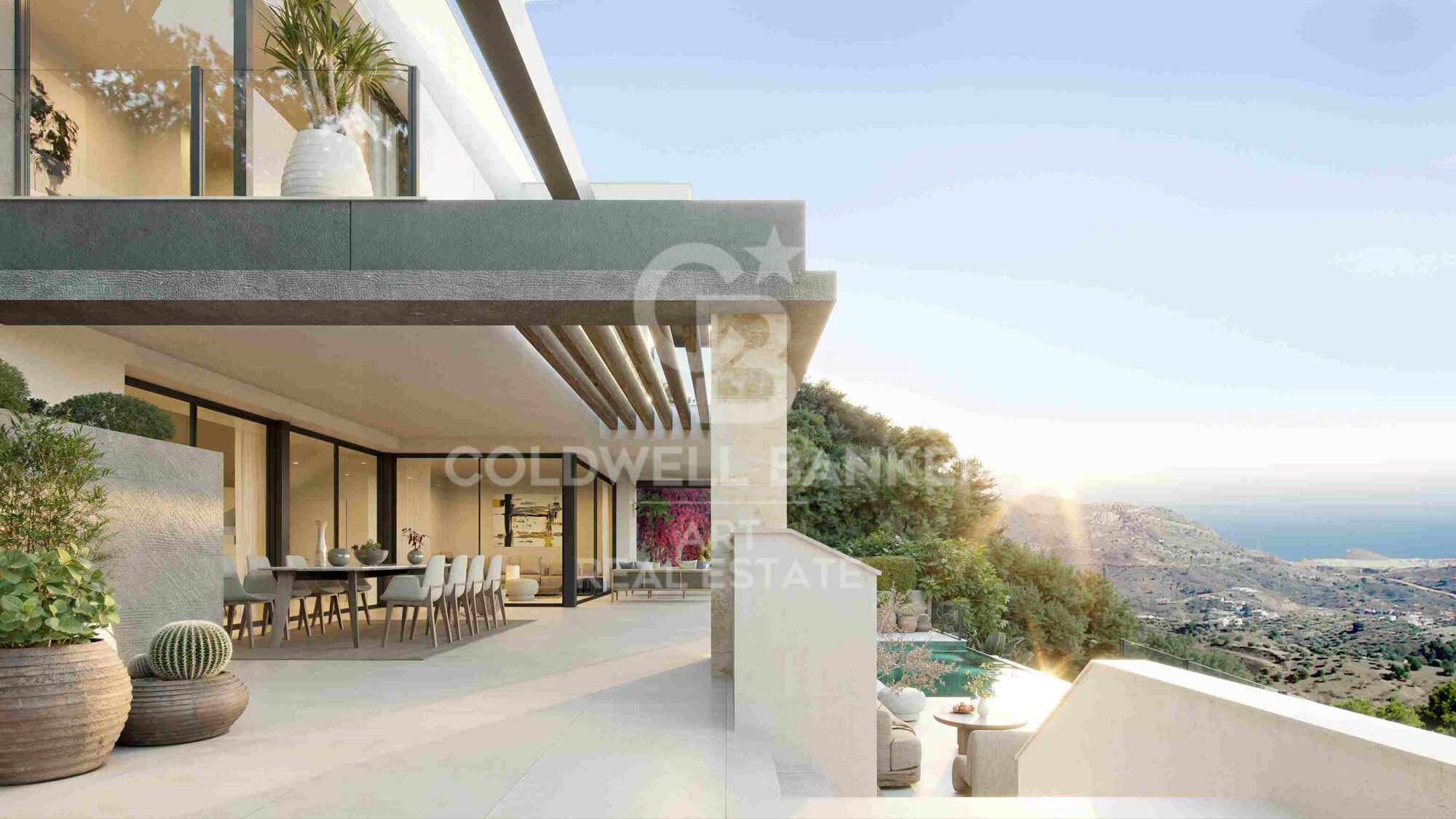 Villas modernas con 4-5 dormitorios con vistas al mar en Málaga Este