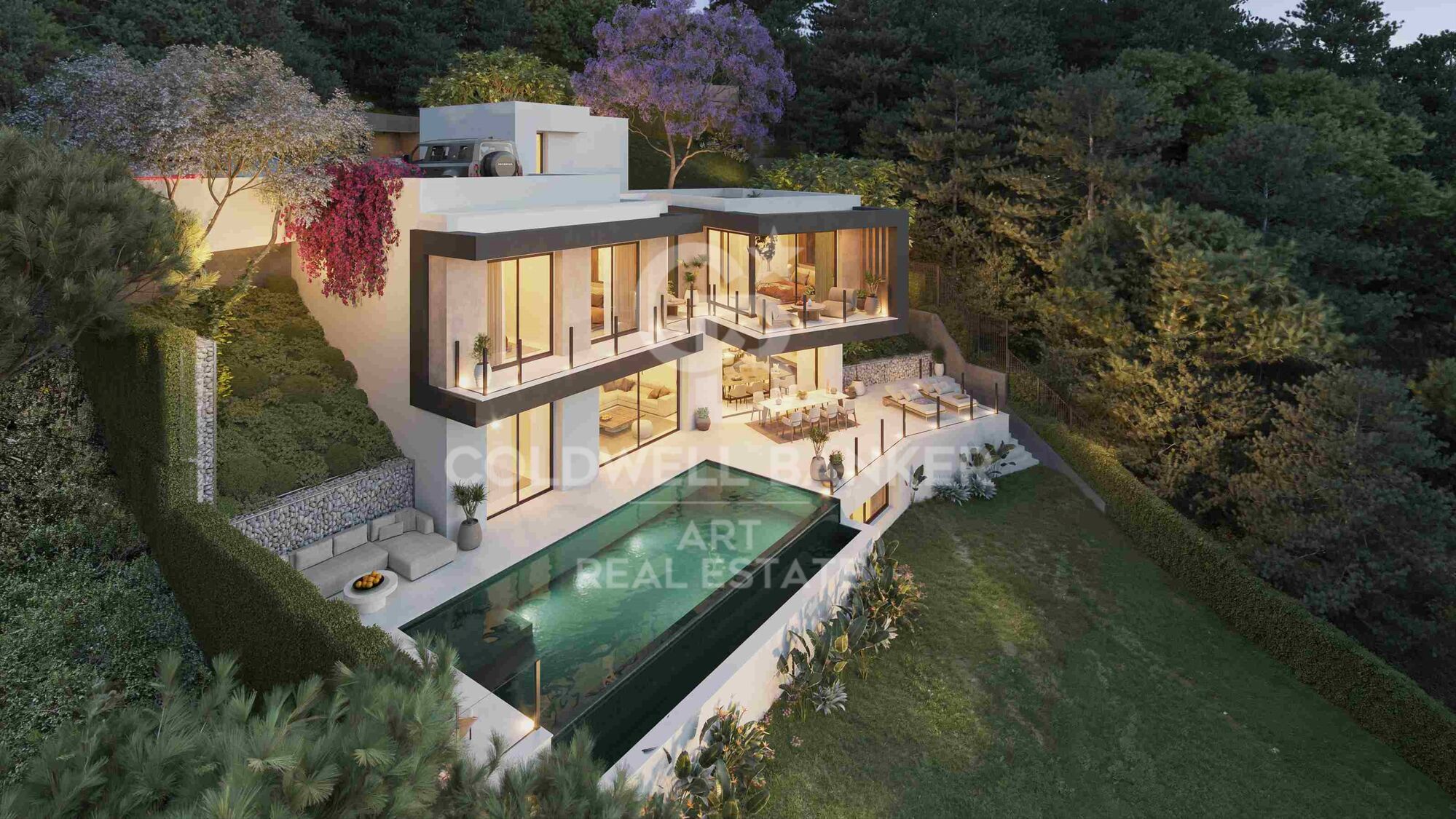 Villas modernas con 4-5 dormitorios con vistas al mar en Málaga Este
