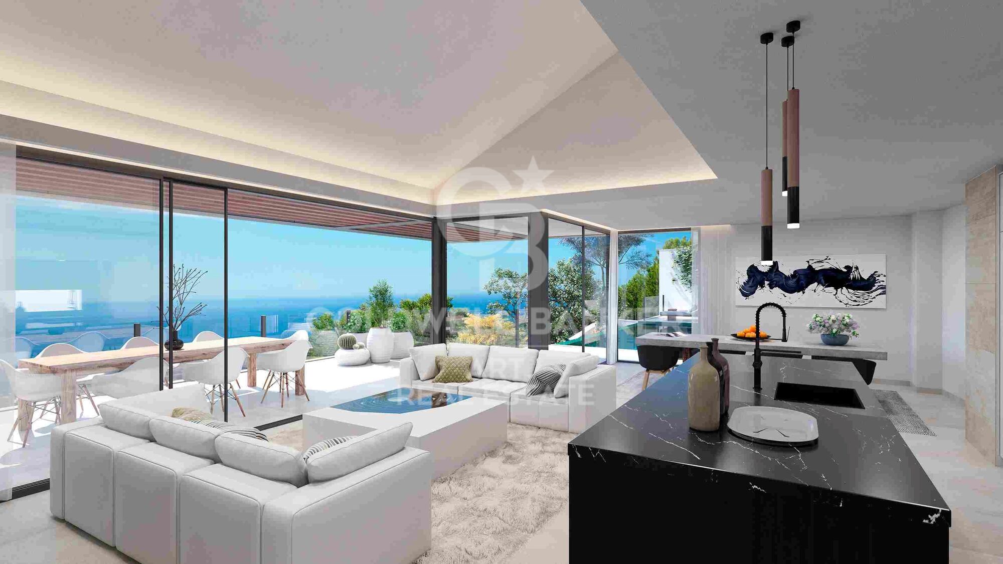 Villas modernas con 4-5 dormitorios con vistas al mar en Málaga Este
