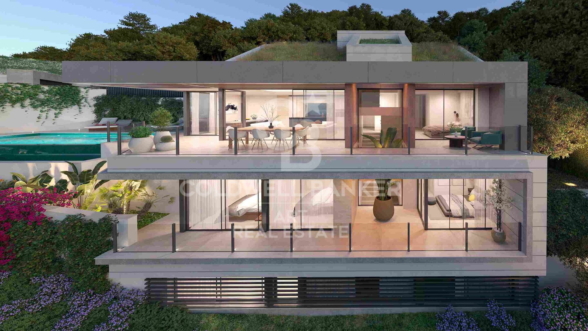 Villas modernas con 4-5 dormitorios con vistas al mar en Málaga Este
