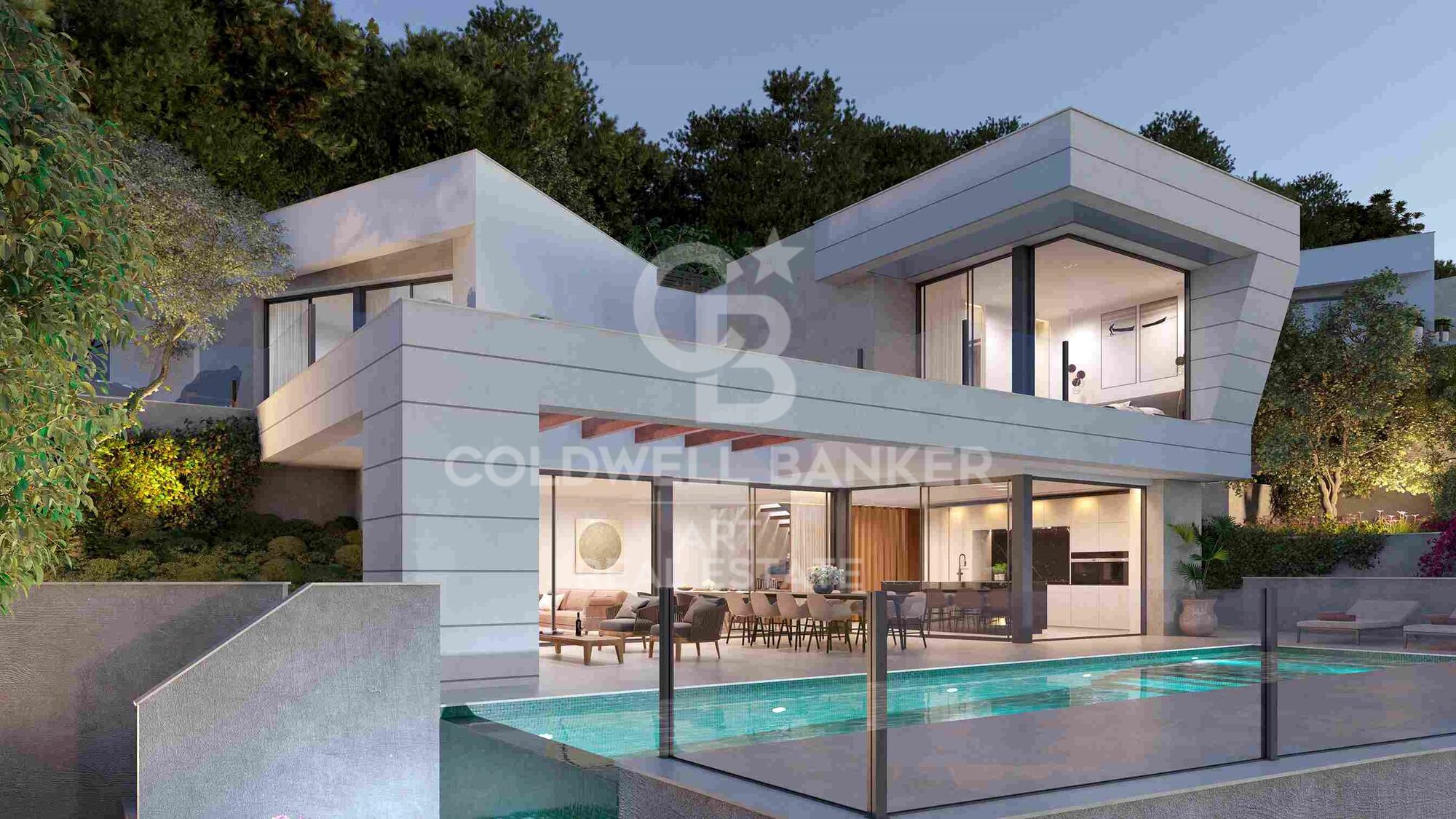 Villas modernas con 4-5 dormitorios con vistas al mar en Málaga Este