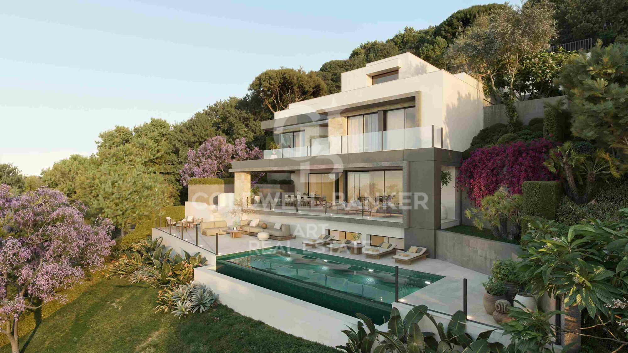 Villas modernas con 4-5 dormitorios con vistas al mar en Málaga Este