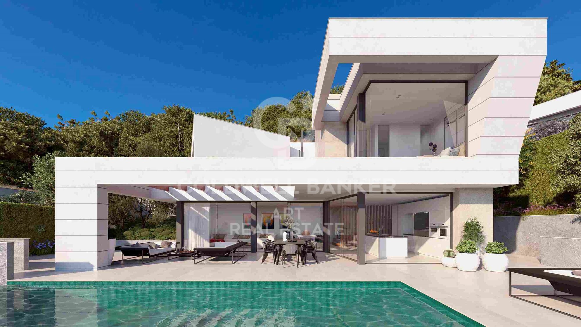 Villas modernas con 4-5 dormitorios con vistas al mar en Málaga Este