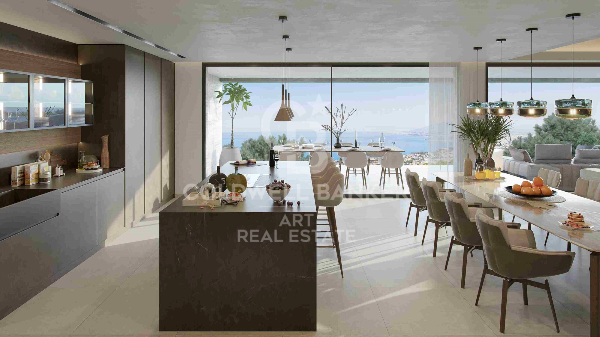 Villas modernas con 4-5 dormitorios con vistas al mar en Málaga Este