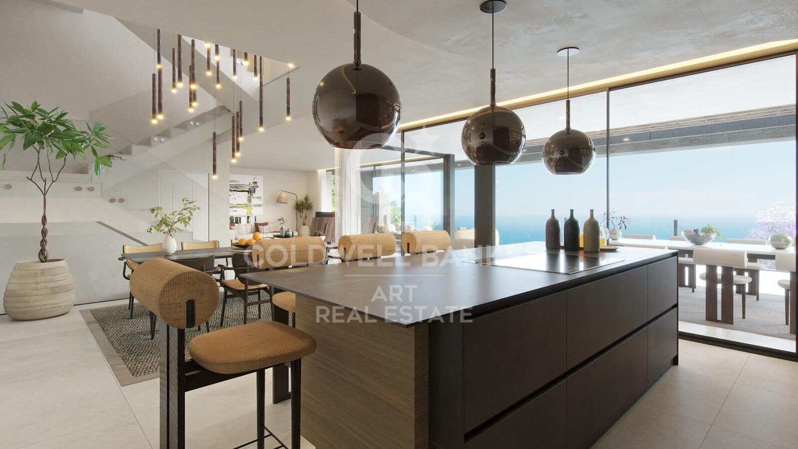 Modern 4-5 bedroom villas with sea views in East Málaga