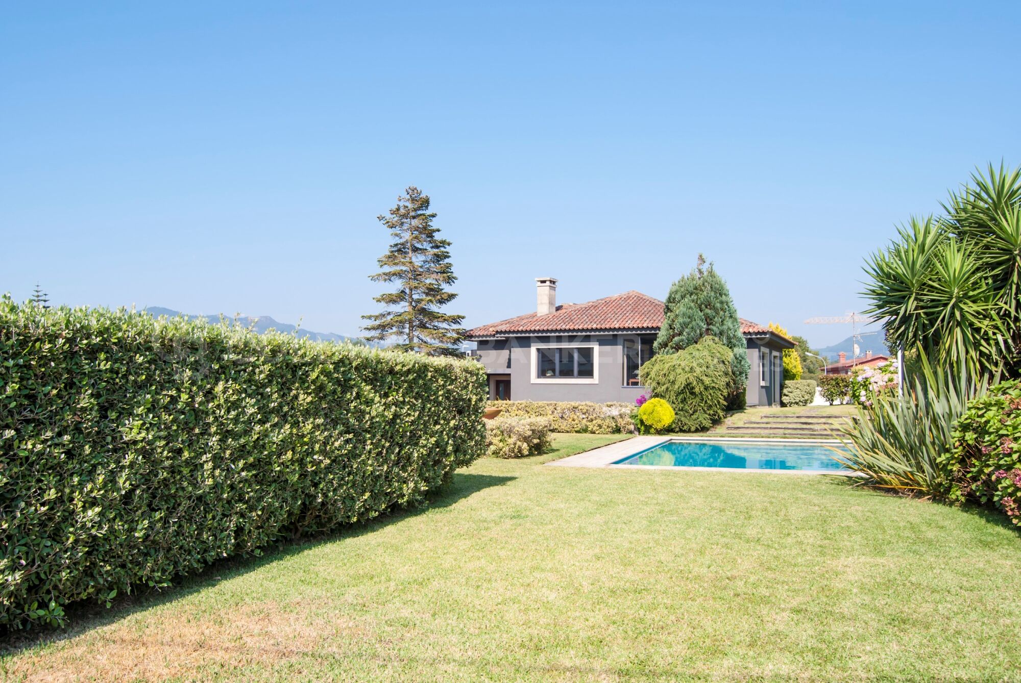 Luxury villa in Playa America with sea views and private access street