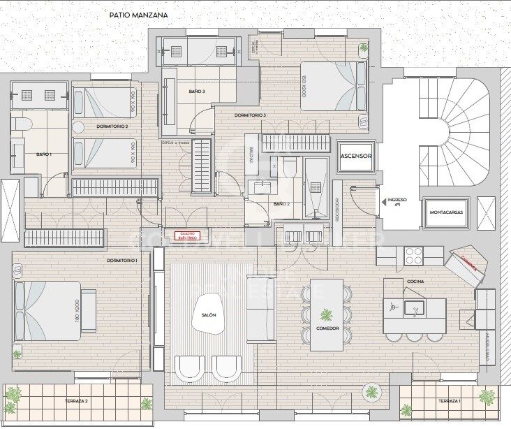 Außenwohnung mit 2 Terrassen in Lista, Madrid