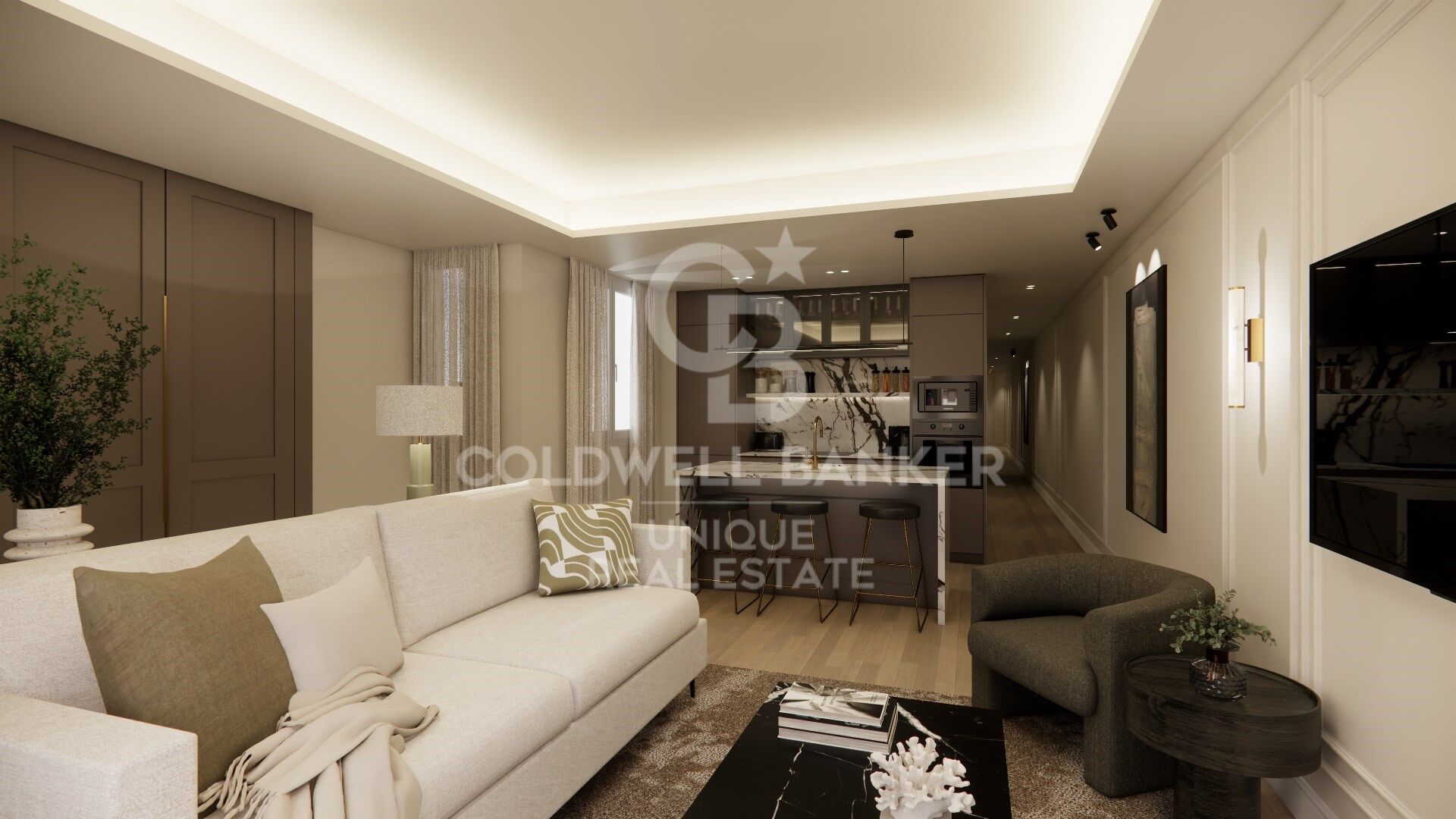 Brand new 4-bedroom penthouse with terrace and pool in the centre of Madrid