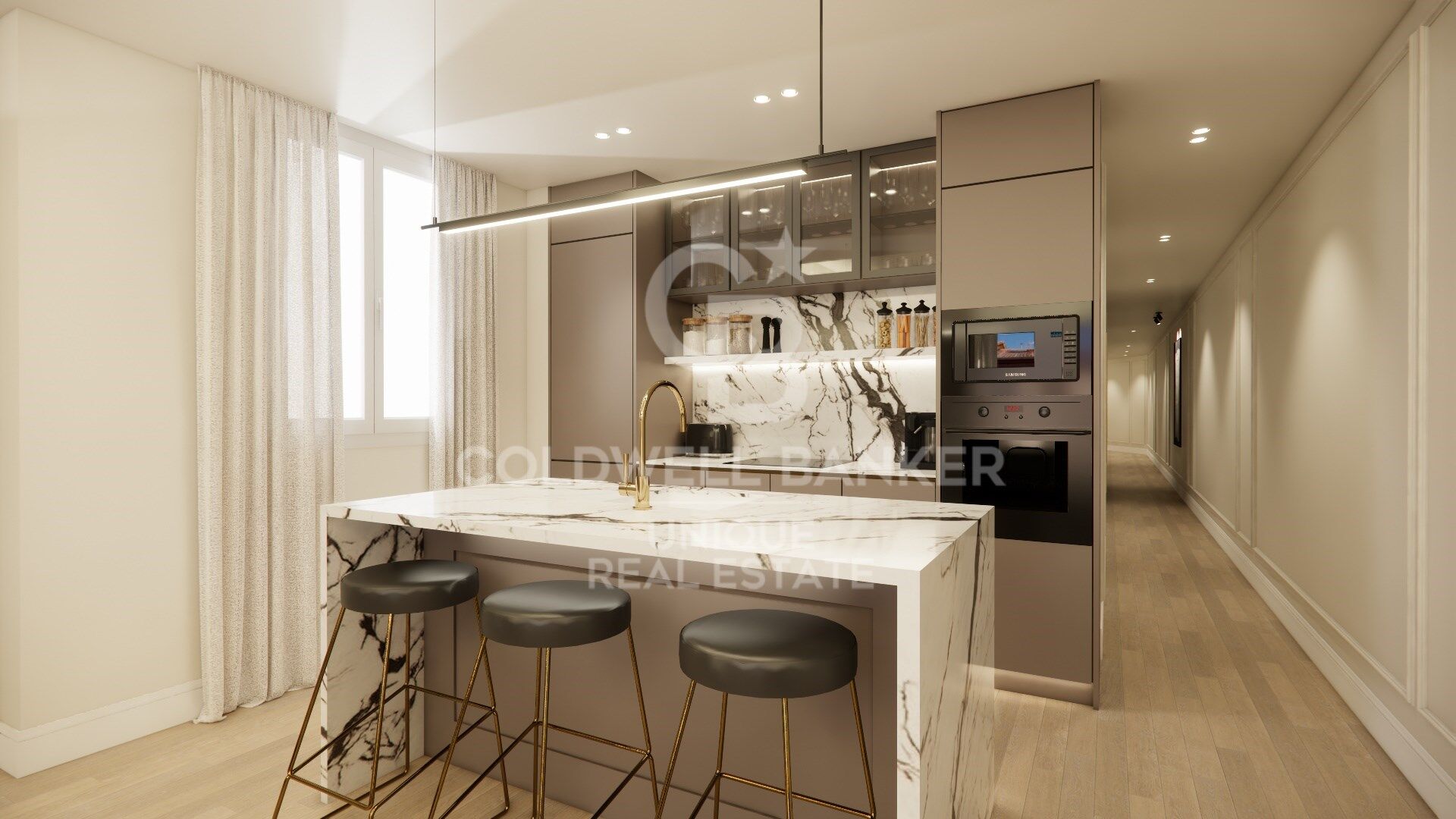 Brand new 4-bedroom penthouse with terrace and pool in the centre of Madrid