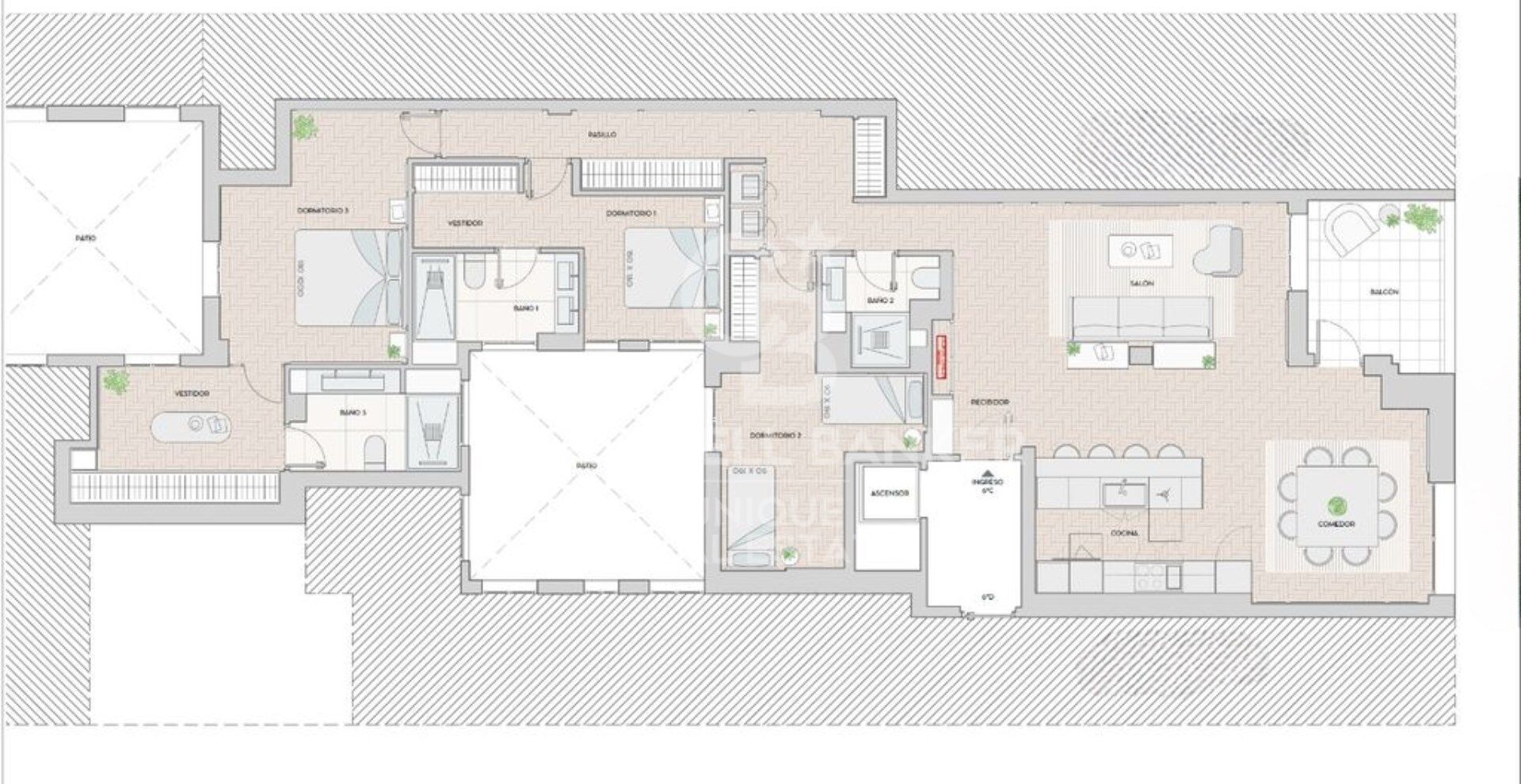 Brandneue Wohnung mit 3 Schlafzimmern, Balkon, Garage und Abstellraum in Castellana, Madrid
