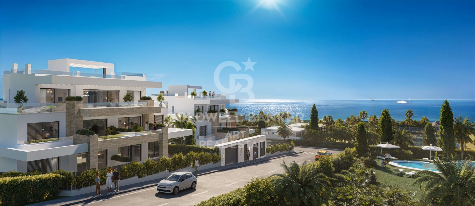 Exclusivos apartamentos de obra nueva a pie de playa en Estepona