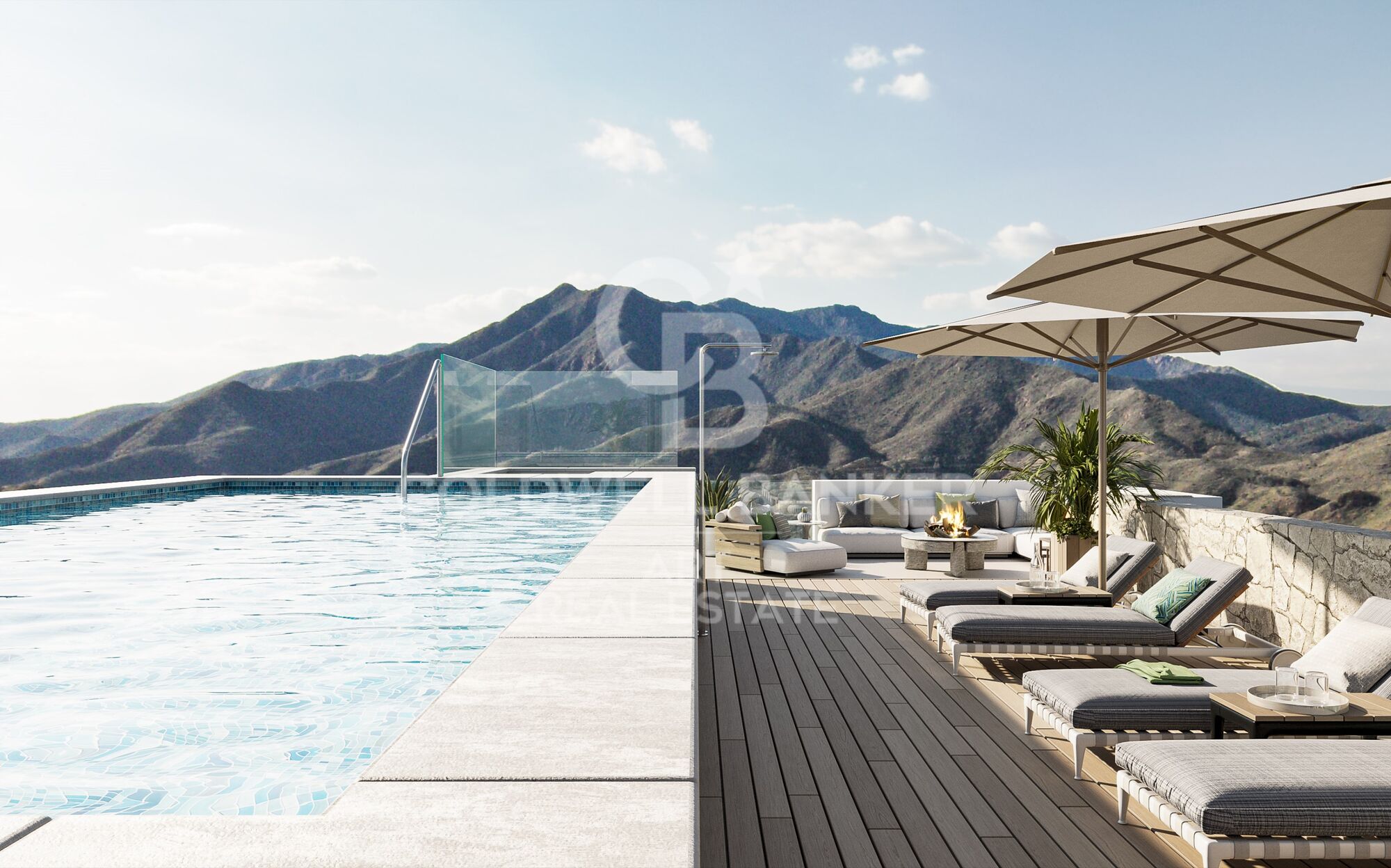 Luxusresidenzen mit privatem Pool und Premium-Annehmlichkeiten an der Mittelmeerküste