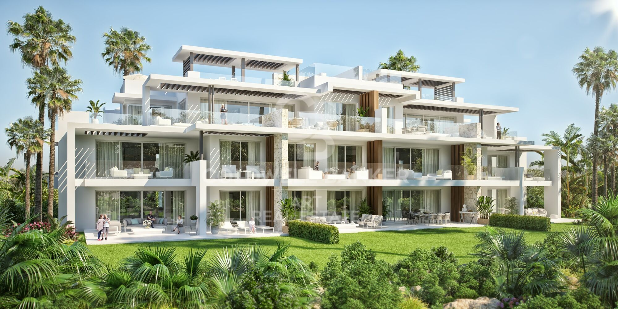 Luxusresidenzen mit privatem Pool und Premium-Annehmlichkeiten an der Mittelmeerküste