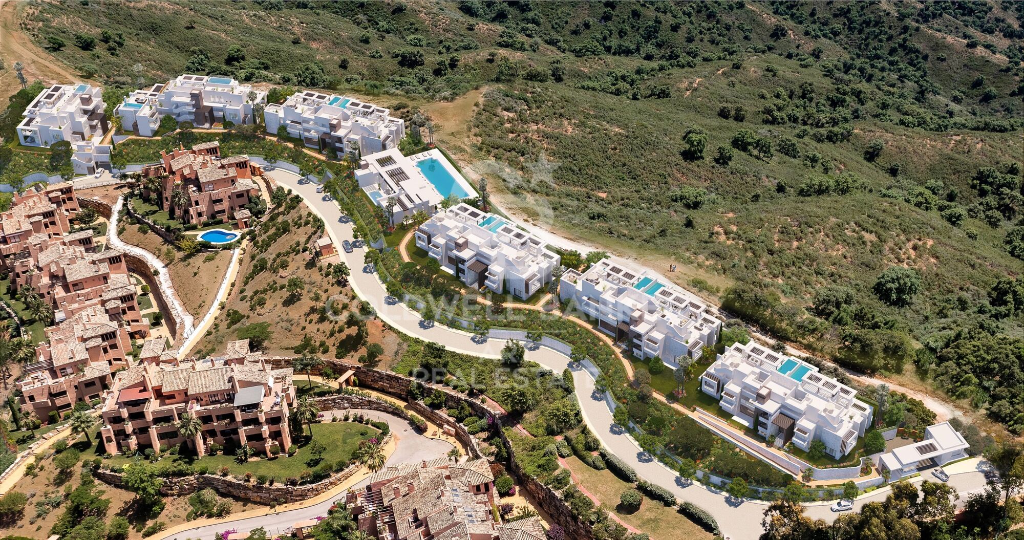 Luxusresidenzen mit privatem Pool und Premium-Annehmlichkeiten an der Mittelmeerküste