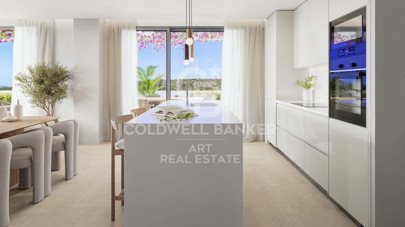 Apartments with views of the Mediterranean in Casares Golf