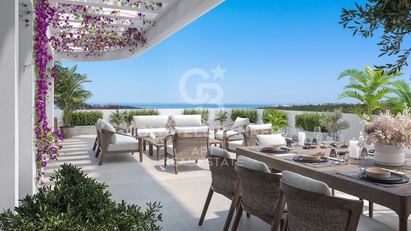 Apartments with views of the Mediterranean in Casares Golf