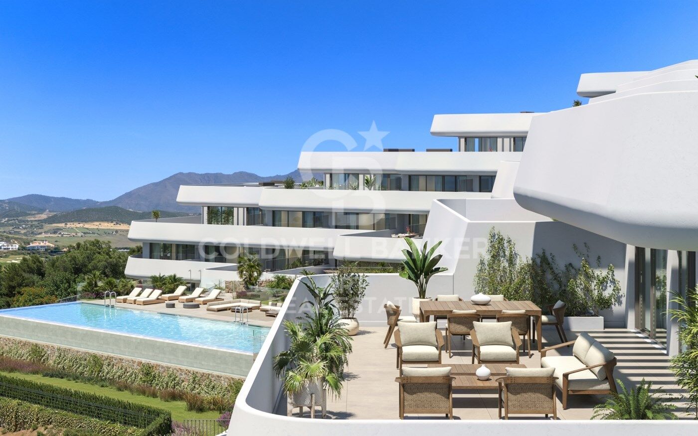 Apartments mit Blick auf das Mittelmeer in Casares Golf