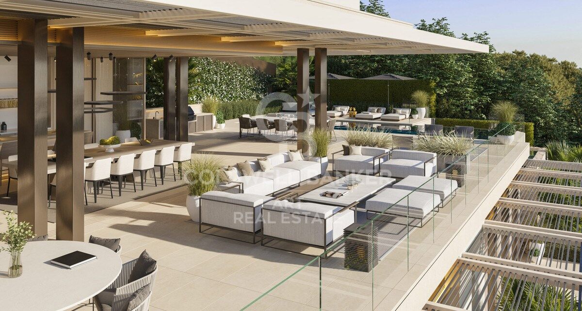 Luxury frontline golf villa under construction in La Quinta, Marbella