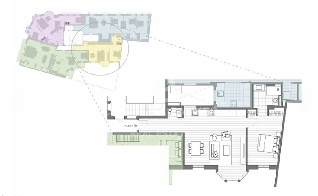 Renovierte Wohnung im historischen Zentrum von Barcelona